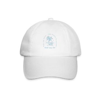 Beach Ocean Surf Club Humor Surfer Ästhetik - Baseballkappe - Weiß/Weiß - Vorne