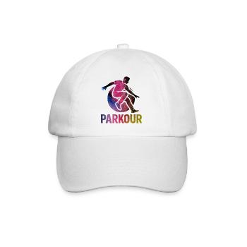 Parkour Jump - Dynamic Urban Design - Baseball Cap - white/white - Front
