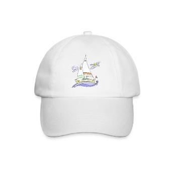 Segelboot - Baseballkappe - Weiß/Weiß - Vorne