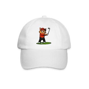 Chats Golf / Chat golfeur - Casquette classique - blanc/blanc - Devant