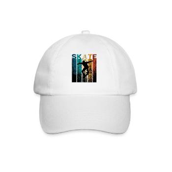 Skateboarder Skating Skateboard - Casquette classique - blanc/blanc - Devant