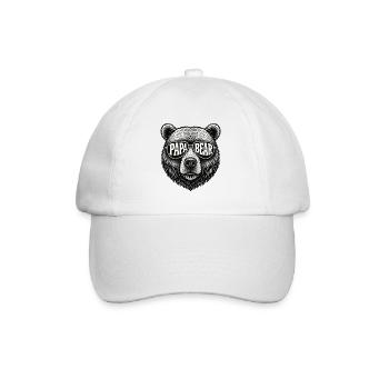 Idée cadeau Papa Bear Look Retro avec lunettes de soleil - Casquette classique - blanc/blanc - Devant