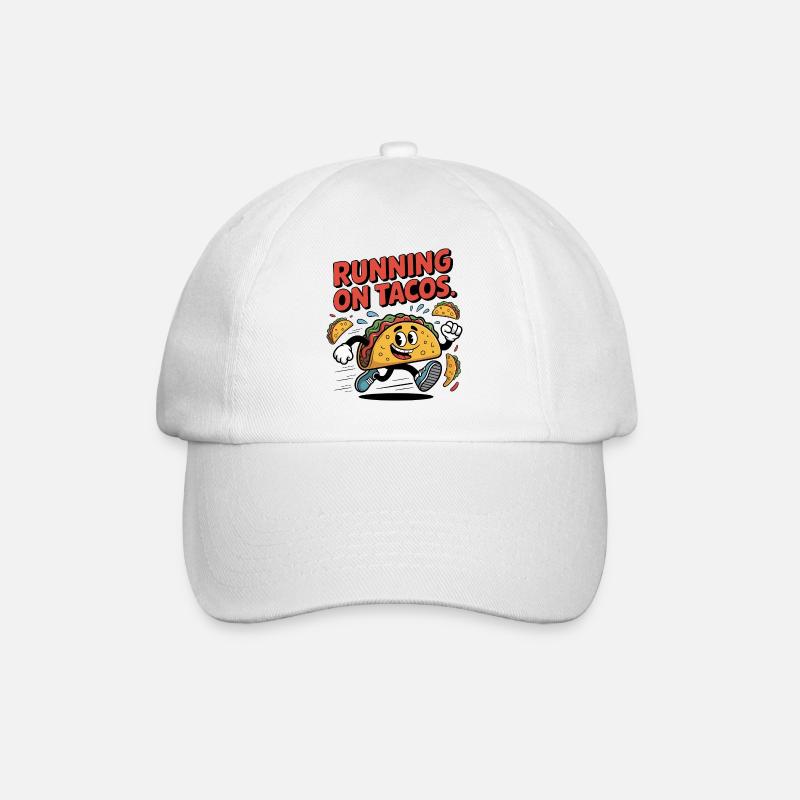 Running taco animation for fun and exercise - Baseball Cap - white/white