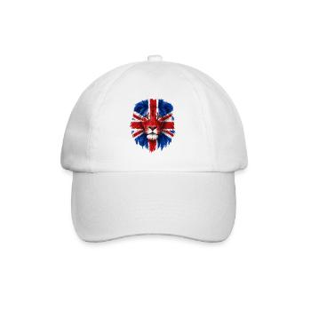 Lion avec art du visage de l’Union Jack - Casquette classique - blanc/blanc - Devant