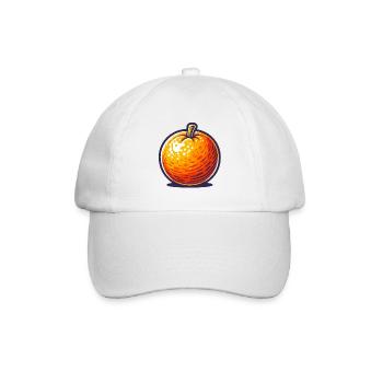Pop Art Tangerine - Baseballkappe - Weiß/Weiß - Vorne