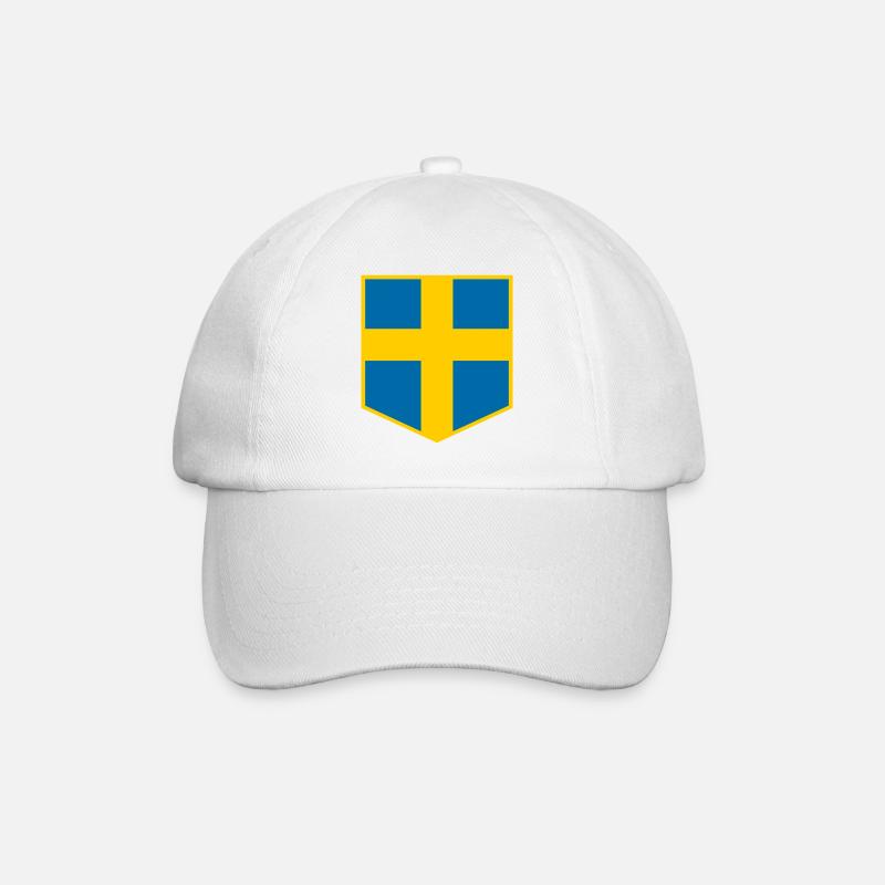 Schweden - Baseballkappe - Weiß/Weiß
