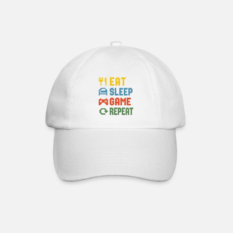Manger dormir jeu Répéter - Casquette classique - blanc/blanc