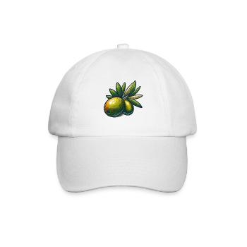 Illustration of Olives and Foliage - Baseball Cap - white/white - Front