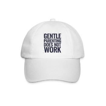Citation sur la parentalité douce et non le travail, design familial - Casquette classique - blanc/blanc - Devant