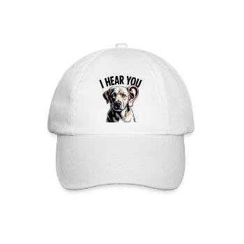 I Hear You Dog - Baseball Cap - white/white - Front