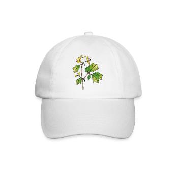Blumen - Baseballkappe - Weiß/Weiß - Vorne