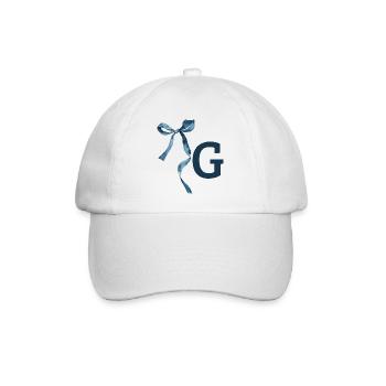 Monogram g gift idea - Baseball Cap - white/white - Front