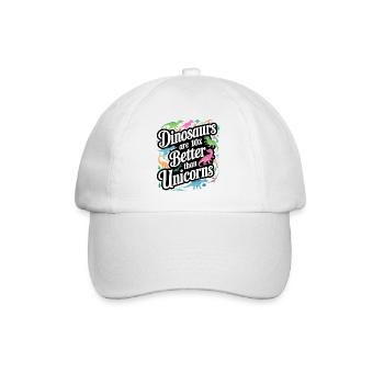 Les dinosaures éclipsent les licornes - Casquette classique - blanc/blanc - Devant