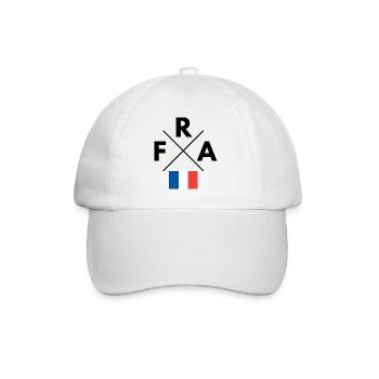 Drapeau français avec FRA - Casquette classique - blanc/blanc - Devant