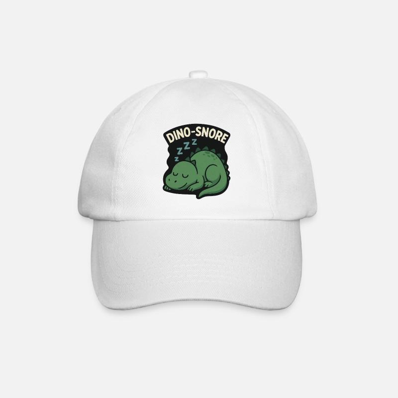 Dino Snore Schlaf-Dino - Baseballkappe - Weiß/Weiß