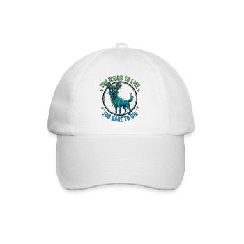 Weird Dog Black Humor, Too Weird to Live, - Baseball Cap - white/white - Front