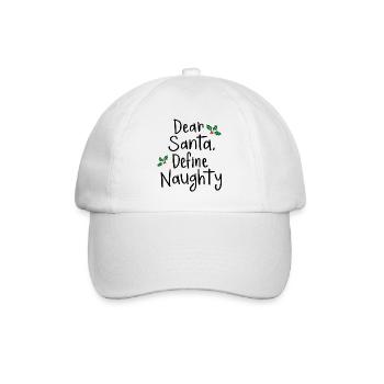 Cher Père Noël définir le design de Noël coquin - Casquette classique - blanc/blanc - Devant