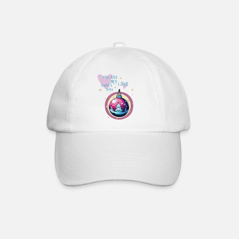 Weihnachtskugel Liebe  - Baseballkappe - Weiß/Weiß
