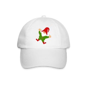 Tanzender Wichtel - Baseballkappe - Weiß/Weiß - Vorne