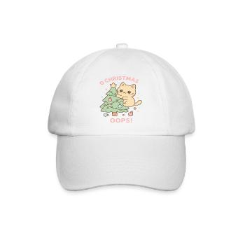 Sapin de Noël chat pastel - Casquette classique - blanc/blanc - Devant