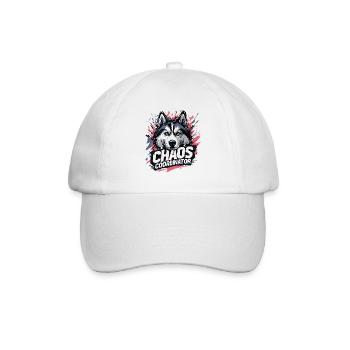 Chaos Coordinator - Funny Husky Saying - Baseball Cap - white/white - Front