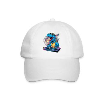 Dino DJ - Baseball Cap - white/white - Front