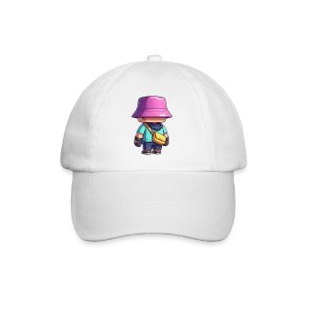 Bunter Hut Abenteurer Figur talahon style - Baseballkappe - Weiß/Weiß - Vorne