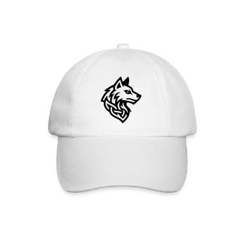 Wolf Kopf Wikinger - Baseballkappe - Weiß/Weiß - Vorne