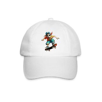 Skateboard Australian Shepherd - Chien - Casquette classique - blanc/blanc - Devant