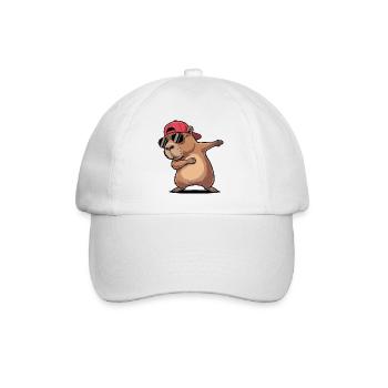 Cool Capybara Dabbing - Baseball Cap - white/white - Front