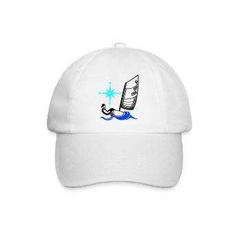 Optimist Opti Sailboat Sailing Kids Regatta - Baseball Cap - white/white - Front
