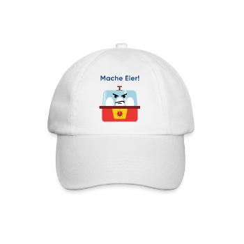 Mache Eier! Wütender Küchenhelfer - Baseballkappe - Weiß/Weiß - Vorne