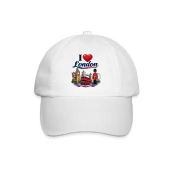I Love London – Iconic British Icons - Baseball Cap - white/white - Front