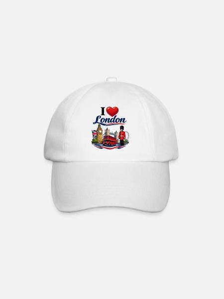 I Love London – Iconic British Icons - Baseball Cap - white/white
