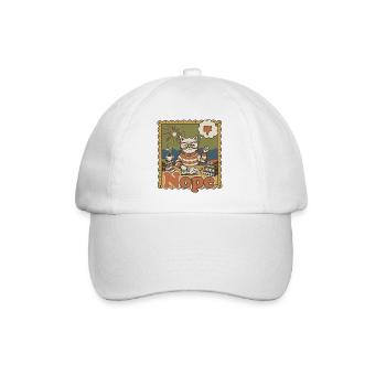 Non Cat : Art de bureau rétro de nerd - Casquette classique - blanc/blanc - Devant