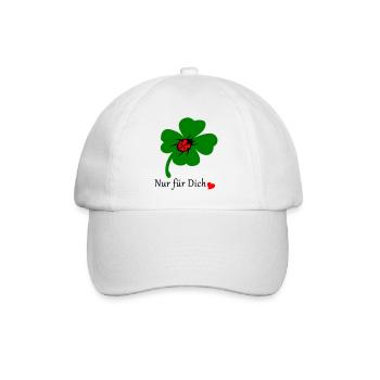 Shamrock with ladybug - Baseball Cap - white/white - Front