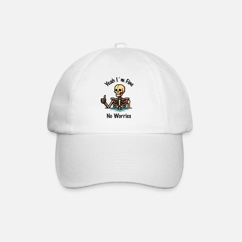 In fine no worries - Baseball Cap - white/white