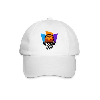 Conception graphique du dunk de panier de basket-ball - Casquette classique - blanc/blanc - Devant
