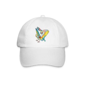 Colorful birds - Baseball Cap - white/white - Front
