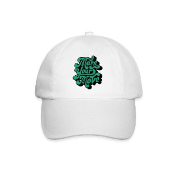 Make Your Move – Retro Script Motif - Baseball Cap - white/white - Front