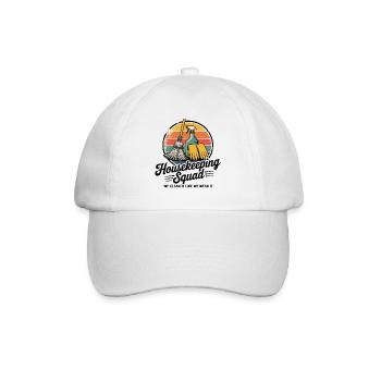 Lustiges Putzen Design - Baseballkappe - Weiß/Weiß - Vorne
