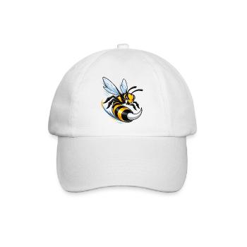 Dynamic wasp in flight - Baseball Cap - white/white - Front