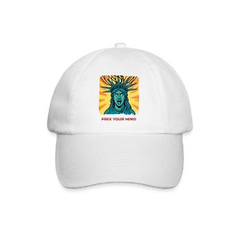 FREE YOUR MIND #3 - freedom & rights - Casquette classique - blanc/blanc - Devant