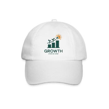 Croissance étape par étape – Succès & Croissance - Casquette classique - blanc/blanc - Devant