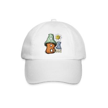 Abitur 2026 Flower Doodle Abi Font - Baseball Cap - white/white - Front
