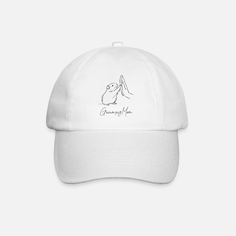 Guinea pig Mom - Baseballkappe - Weiß/Weiß