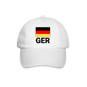 Drapeau allemand avec abréviation CECR - Casquette classique - blanc/blanc - Devant