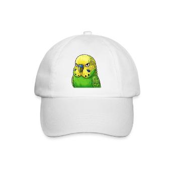 Vibrant Budgie Green Yellow - Baseball Cap - white/white - Front