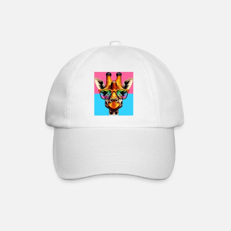 giraffe - Baseball Cap - white/white