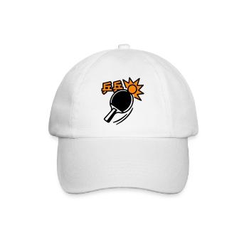 Ping-Pong Racket - Table Tennis - Baseball Cap - white/white - Front